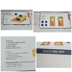 Kikkerland Office Desktop Cornhole Bean Bag Toss Game #GG58 Home/Office Games